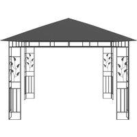 Berkfield Home Gazebo with Mosquito Net 3x3x2.73 m Anthracite 180 g/m in Dark Grey