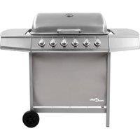 Berkfield Home Gas BBQ Grill with 6 Burners Silver (FR/BE/IT/UK/NL only)
