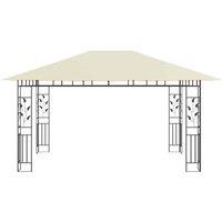 Berkfield Home Gazebo with Mosquito Net 4x3x2.73 m Cream 180 g/m in Beige