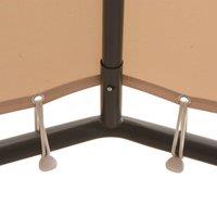 Berkfield Home Gazebo Pavilion Tent Canopy 4x4 m Steel Beige