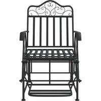 Berkfield Home Glider Bench 61 cm Black Steel