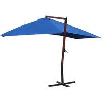 Berkfield Home Hanging Parasol with Wooden Pole 400x300 cm Blue
