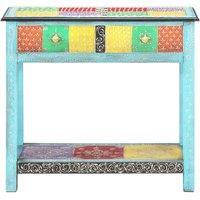 Berkfield Home Hand Painted Console Table 80x35x75 cm Solid Mango Wood | Size: 80 x 35 x 75 cm