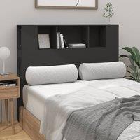 Berkfield Home Headboard Cabinet Black 120x18.5x104.5 cm