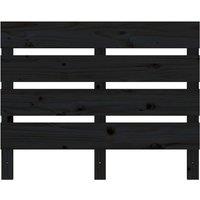 Berkfield Home Headboard Black 100x3x80 cm Solid Wood Pine | Size: 100 x 3 x 80 cm