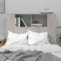 Berkfield Home Headboard Cabinet Concrete Grey 100x18.5x104.5 cm