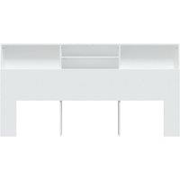 Berkfield Home Headboard Cabinet White 200x19x103.5 cm