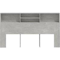 Berkfield Home Headboard Cabinet Concrete Grey 180x19x103.5 cm