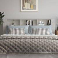 Berkfield Home Headboard Cabinet Concrete Grey 220x18.5x104.5 cm