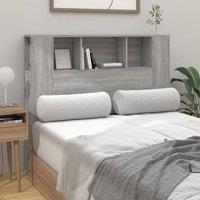 Berkfield Home Headboard Cabinet Grey Sonoma 120x18.5x104.5 cm