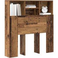 Berkfield Home Headboard Cabinet Old wood 100 x 19 x 103.5 cm Engineered wood in Brown
