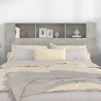 Berkfield Home Headboard Cabinet Concrete Grey 160x18.5x104.5 cm