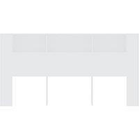 Berkfield Home Headboard Cabinet White 200x18.5x104.5 cm