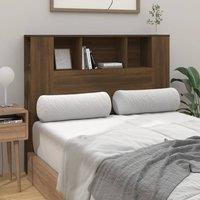 Berkfield Home Headboard Cabinet Brown Oak 120x18.5x104.5 cm