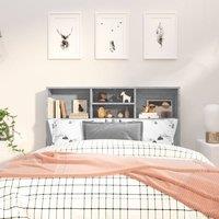 Berkfield Home Headboard Cabinet Grey Sonoma 120x19x103.5 cm