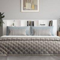 Berkfield Home Headboard Cabinet White 220x18.5x104.5 cm