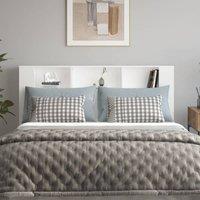 Berkfield Home Headboard Cabinet White 180x18.5x104.5 cm