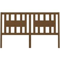 Berkfield Home Headboard Honey Brown 126x4x100 cm Solid Wood Pine | Size: 126 x 4 x 100 cm