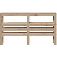 Berkfield Home Headboard with Shelves 120 cm Solid Wood Pine in Light Tan