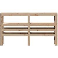 Berkfield Home Headboard with Shelves 140 cm Solid Wood Pine in Light Brown