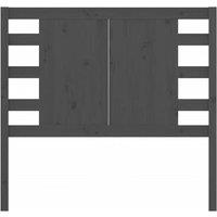 Berkfield Home Headboard Grey 96x4x100 cm Solid Wood Pine | Size: 96 x 4 x 100 cm