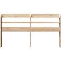 Berkfield Home Headboard with Shelves 135 cm Solid Wood Pine in Light Tan