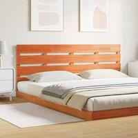 Berkfield Home Headboard Wax brown 200.5 x 3 x 80 cm Solid pine wood