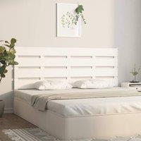 Berkfield Home Headboard White 135x3x80 cm Solid Wood Pine | Size: 135 x 3 x 80 cm