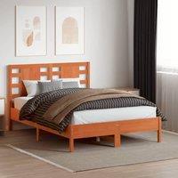 Berkfield Home Headboard Wax Brown 135 cm Solid Wood Pine