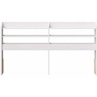 Berkfield Home Headboard with Shelves White 150 cm Solid Wood Pine