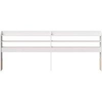 Berkfield Home Headboard with Shelves White 200 cm Solid Wood Pine