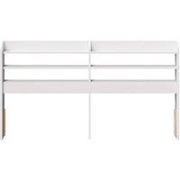 Berkfield Home Headboard with Shelves White 135 cm Solid Wood Pine