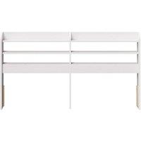 Berkfield Home Headboard with Shelves White 140 cm Solid Wood Pine