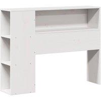 Berkfield Home Headboard with Storage White 90 cm Solid Wood Pine