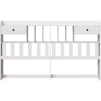Berkfield Home Headboard with Storage White 180 cm Solid Wood Pine