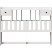 Berkfield Home Headboard with Storage White 160 cm Solid Wood Pine