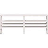 Berkfield Home Headboard with Shelves White 200 cm Solid Wood Pine