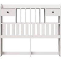 Berkfield Home Headboard with Storage White 135 cm Solid Wood Pine
