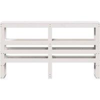 Berkfield Home Headboard with Shelves White 120 cm Solid Wood Pine