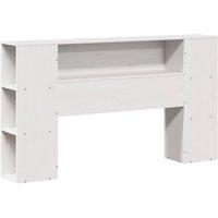 Berkfield Home Headboard with Storage White 160 cm Solid Wood Pine