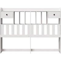 Berkfield Home Headboard with Storage White 140 cm Solid Wood Pine