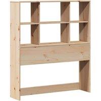 Berkfield Home Headboard with Storage 90 cm Solid Wood Pine in Light Tan