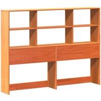 Berkfield Home Headboard with Storage Wax Brown 160 cm Solid Wood Pine