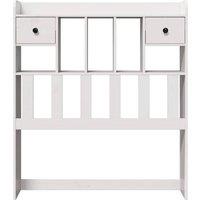 Berkfield Home Headboard with Storage White 75 cm Solid Wood Pine