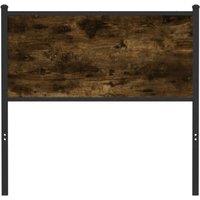Berkfield Home Headboard Smoked Oak 90 cm Engineered Wood & Steel in Brown