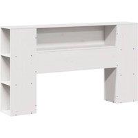 Berkfield Home Headboard with Storage White 150 cm Solid Wood Pine