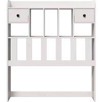 Berkfield Home Headboard with Storage White 90 cm Solid Wood Pine