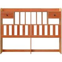 Berkfield Home Headboard with Storage Wax Brown 160 cm Solid Wood Pine