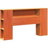 Berkfield Home Headboard with Storage Wax Brown 150 cm Solid Wood Pine