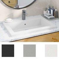 Berkfield Home Granite Basin 600x450x120 mm White